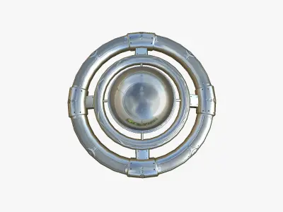 Alien Spaceship UFO E02 Aluminum - Sci Fi Spacecraft Design Low-poly 3D model