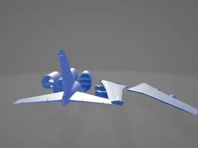 3D Printable Modular Wide-Body Commercial Aircraft  3D print model