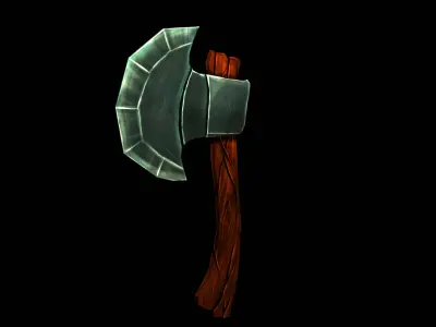 Stylized Low Poly Cartoon Axe Low-poly 3D model