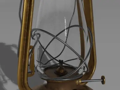 Oil lantern Low-poly 3D model get