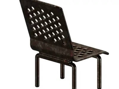 Rusty Steel Chair 3D model