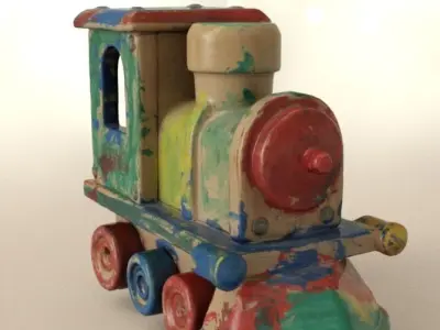 painted train  3D model