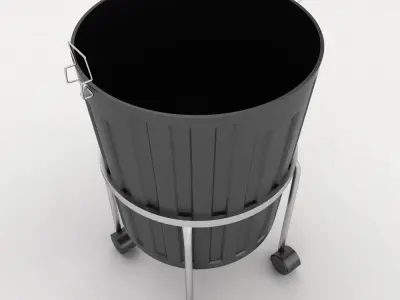 Wheel garbage dustbin 3d model 3D model