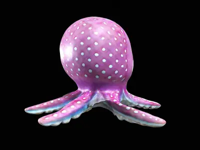 Cute little octopus 3D model purchase