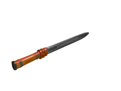 SciFi Industrial Combat Blade Low-poly 3D model