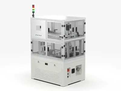 Automatic One Drag Four Pad Printing Machine 3D model