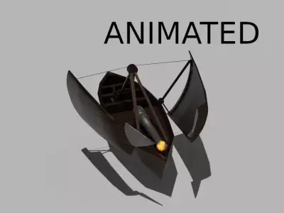 cannon boat By Leonardo Da Vinci 3D model