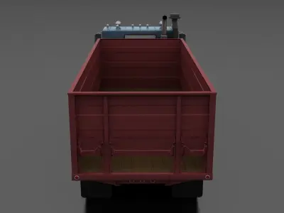 W-Series WT-9000 Grain Truck 1974 Low-poly 3D model