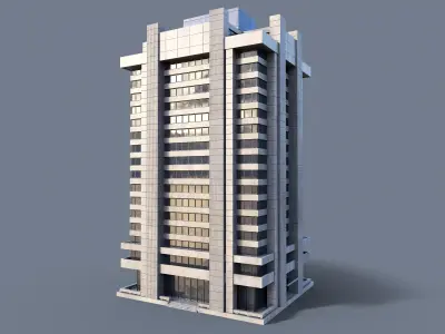 Modern Business Center Low-poly 3D model