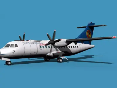 ATR-42-320 Santa Barbara Air 3D model