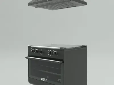 Oven stove A1 3D model