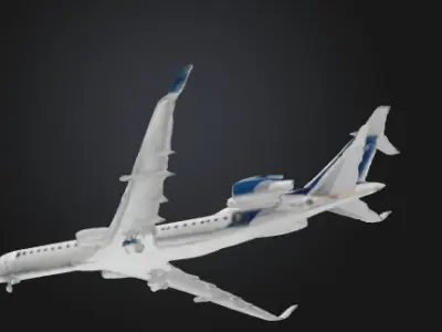  CRJ-900 plane crash 3D model