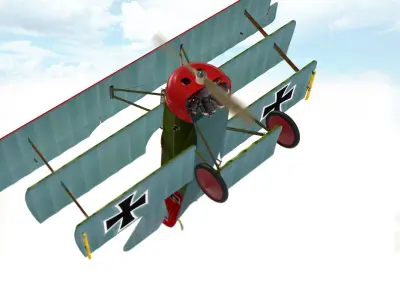 Airplane FOKKER DR 1 3D model