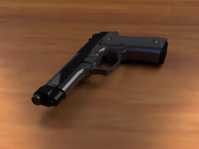 Beretta M9 Free low-poly 3D model