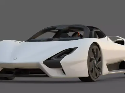 2019 SSC Tuatara 3D Model  American Speed Record Breaker 3D model