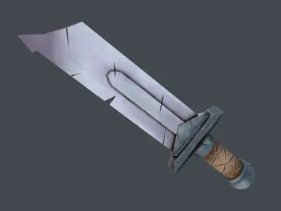 Stylized Lowpoly Fantasy Sword 3 Low-poly 3D model