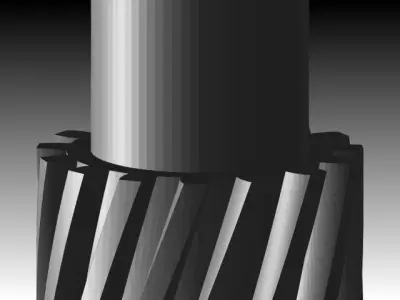 Helical Gear Free 3D model by surajmal-1
