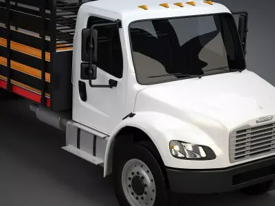 Freightliner M2 Stake Bed 3D model