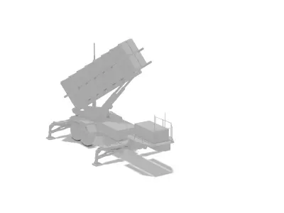 Medium Poly Patriot System Without Textures Free 3D model