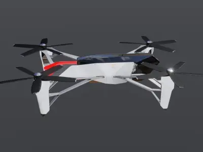 Cargo Drone delivery vehicle 3D Low-poly 3D model