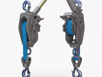 Winch lifting device 3D model