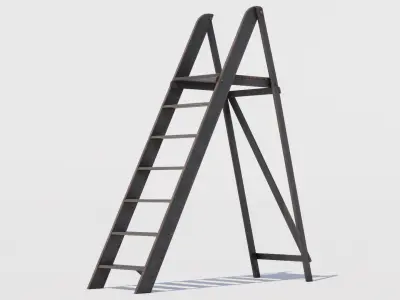 ladder 02 Low-poly 3D model