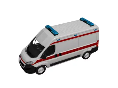Modern Ambulance Emergency Medical Response Vehicle 3D model
