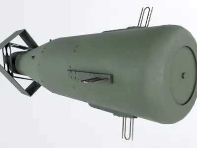 Little Boy Atom Bomb Low-poly 3D model
