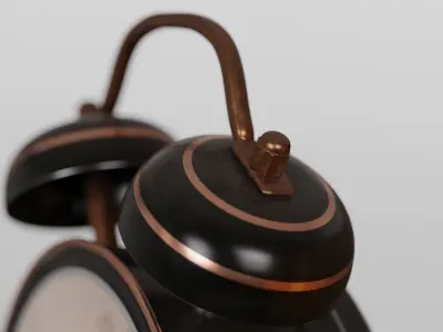 Old Alarm Clock 3d Model 3D model