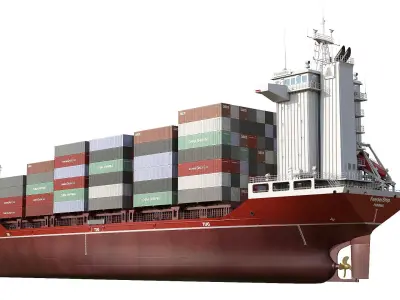 Container Feeder 800 Red 3D model