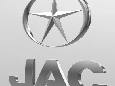 jac logo 3D model by 3dlogoman