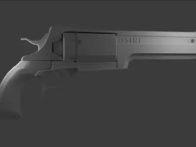 Revolver 3D Model Low-poly 3D model
