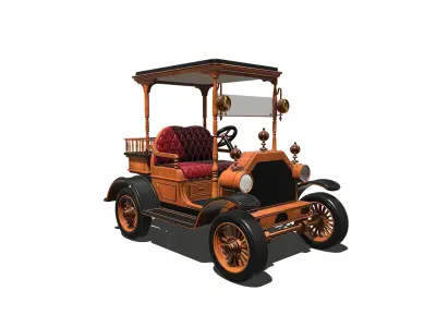Golf Cart Low-poly 3D model get
