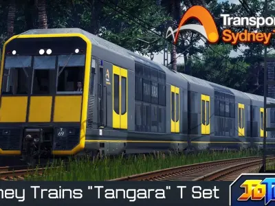 Sydney Trains Tangara T-set Double Decker Train Low-poly 3D model