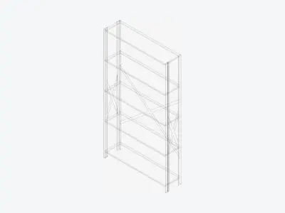 Shelving - Open - Locka - Durable Extra Low-poly 3D model