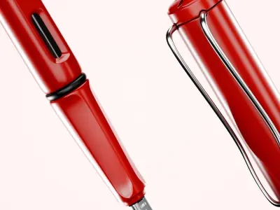 Lamy Safari Fountain Pen Low-poly 3D model