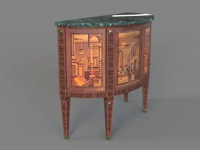 Demi Lune Console Table 3D model