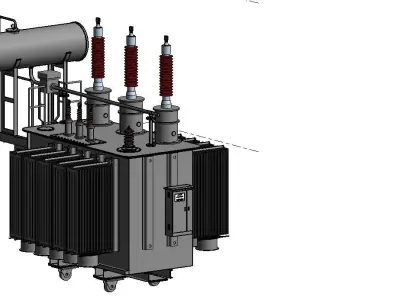 Transformer Detail for Power Stations  Oil Immersed 3D model