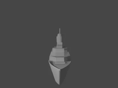 Warship military ship 3D print model