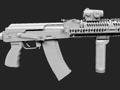 AK 74M SPETSNAZ AAA 3D MODEL Low-poly 3D model