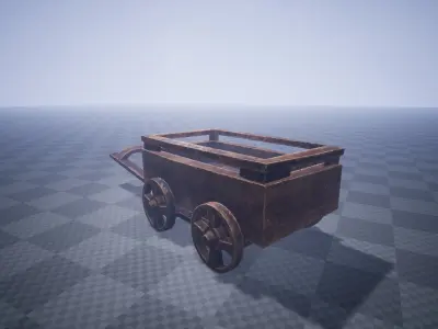 Damaged Cart  Low-poly 3D model