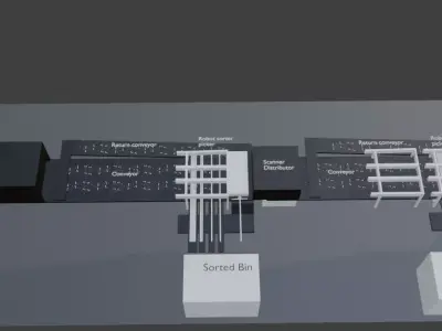 Recycling plant concept Free 3D model