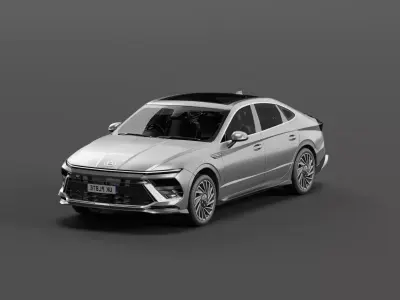 Hyundai Sonata 2024 Free low-poly 3D model