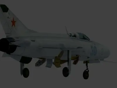 mig 21 F13 Low-poly 3D model