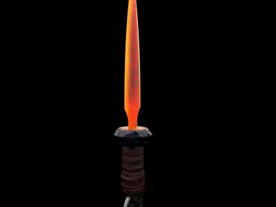 fire dragger  Low-poly 3D model