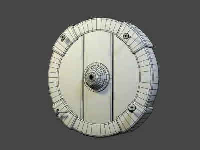 stylized viking Shield Low-poly 3D model purchase