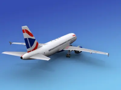 Airbus A320 British Airways 3D model
