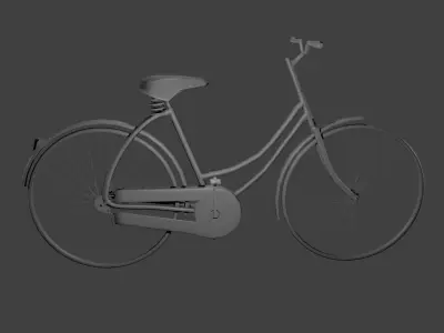 Lowpoly Cycle vintage bicycle Free low-poly 3D model