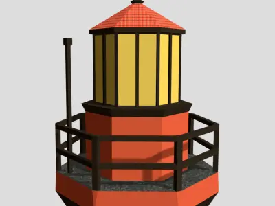 Lighthouse - Low-poly PBR Model Low-poly 3D model