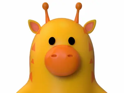 Giraffe Stylized Low-poly 3D model